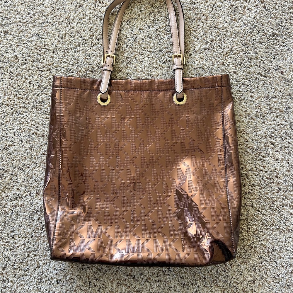 Michael Kors Shiny Brown Tote